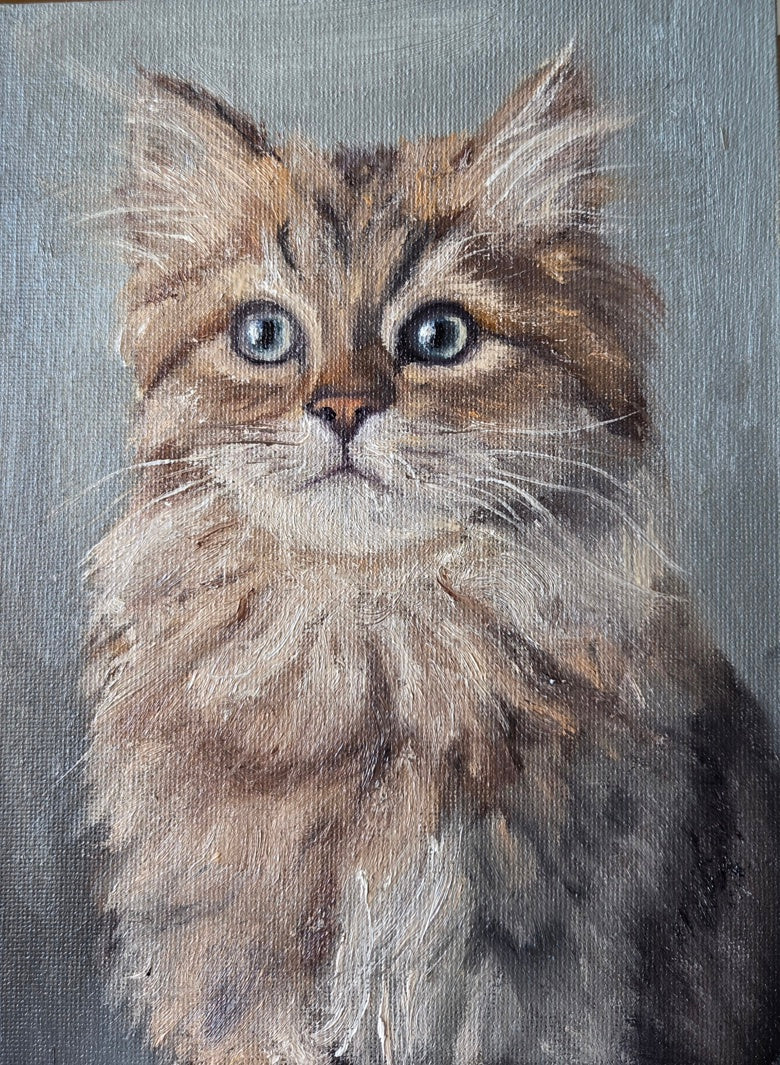 Custom Pet Portrait — Hand-Painted Oil on Canvas