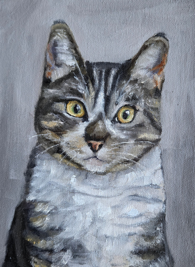 Custom Pet Portrait — Hand-Painted Oil on Canvas